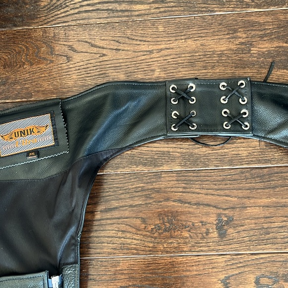 Motorcycle chaps pants leather - Picture 2 of 6